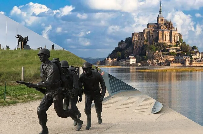 Landungsstrände des D-Day und Mont-Saint-Michel an einem Tag
